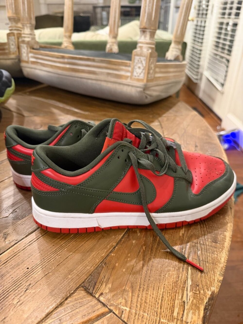 Nike Dunk Low Mystic Red Cargo Khaki Men's 8.5